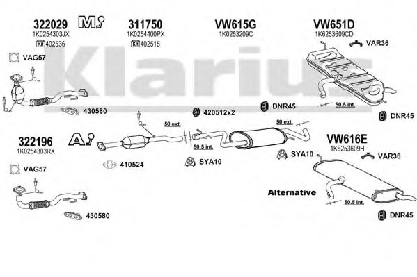 Система выпуска ОГ KLARIUS 931128U