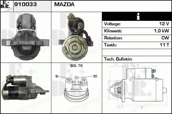 Стартер EDR 910033