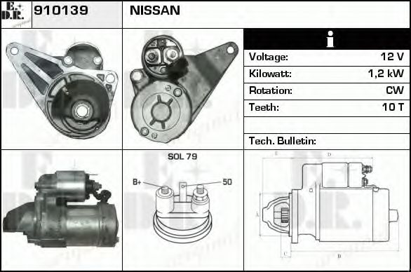 Стартер EDR 910139