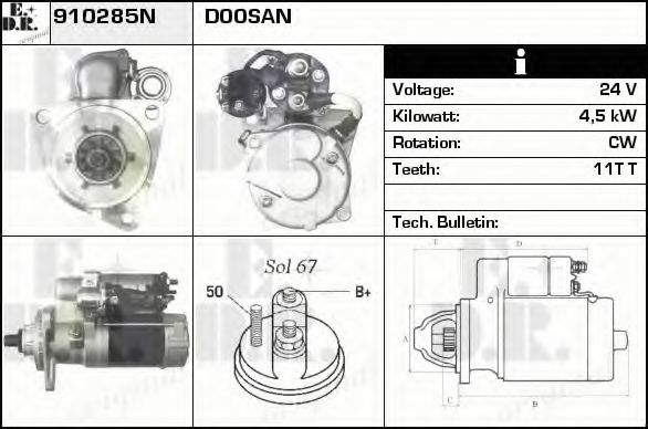 Стартер EDR 910285N