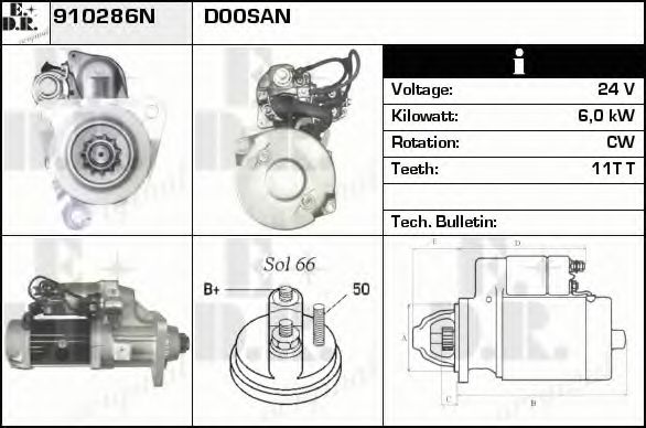 Стартер EDR 910286N