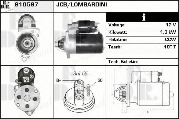Стартер EDR 910597