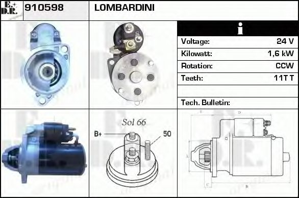 Стартер EDR 910598