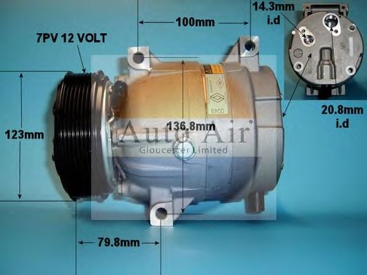 Компрессор, кондиционер AUTO AIR GLOUCESTER 14-1114