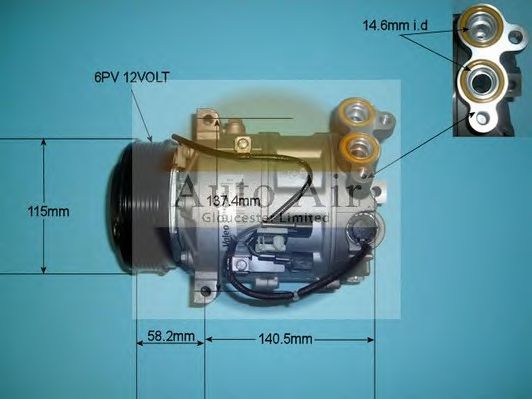 Компрессор, кондиционер AUTO AIR GLOUCESTER 14-1313