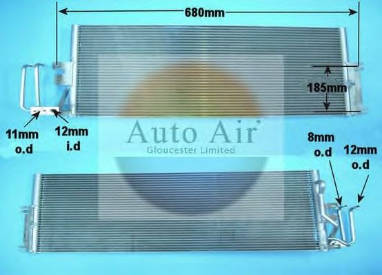 Конденсатор, кондиционер AUTO AIR GLOUCESTER 16-1007