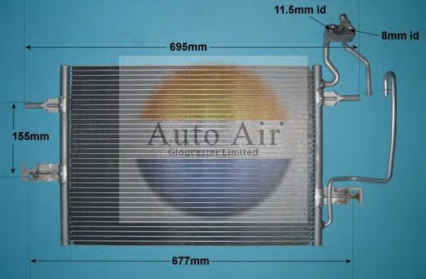 Конденсатор, кондиционер AUTO AIR GLOUCESTER 16-6214