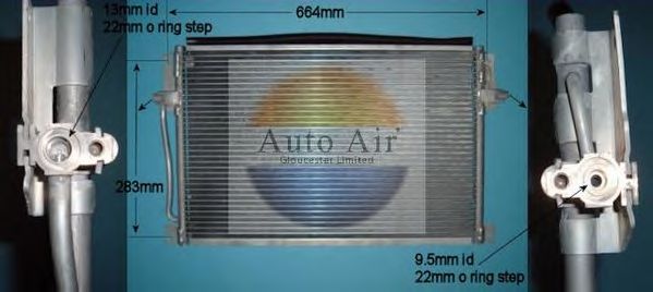 Конденсатор, кондиционер AUTO AIR GLOUCESTER 16-6542