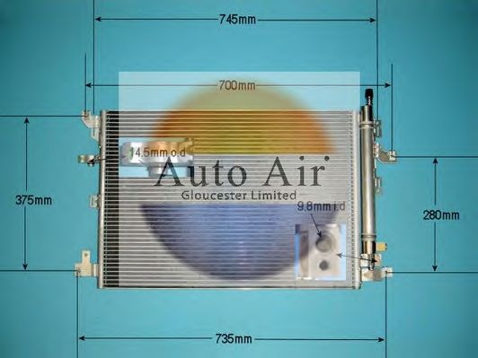 Конденсатор, кондиционер AUTO AIR GLOUCESTER 16-6022