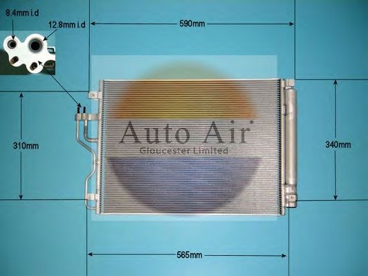 Конденсатор, кондиционер AUTO AIR GLOUCESTER 16-9804