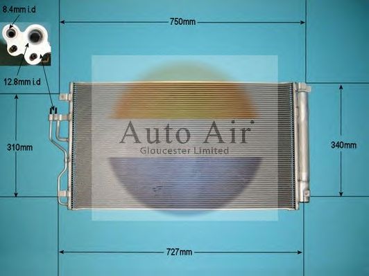 Конденсатор, кондиционер AUTO AIR GLOUCESTER 16-9805