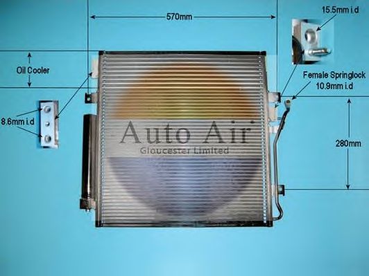 Конденсатор, кондиционер AUTO AIR GLOUCESTER 16-6223