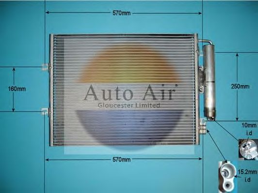 Конденсатор, кондиционер AUTO AIR GLOUCESTER 16-9011