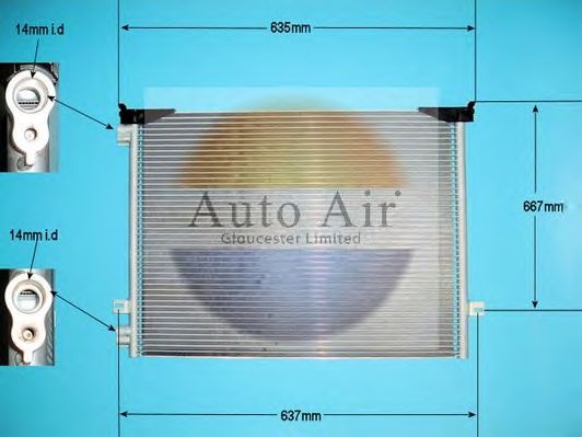 Конденсатор, кондиционер AUTO AIR GLOUCESTER 16-1379A