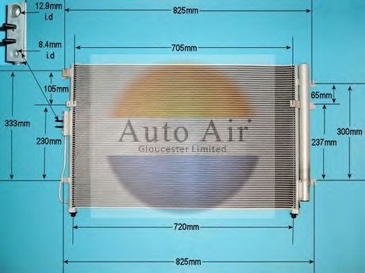 Конденсатор, кондиционер AUTO AIR GLOUCESTER 16-9963