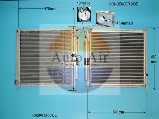 Конденсатор, кондиционер AUTO AIR GLOUCESTER 16-9980