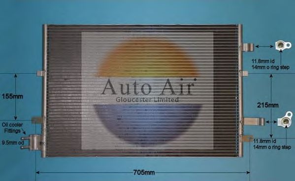 Конденсатор, кондиционер AUTO AIR GLOUCESTER 16-1049