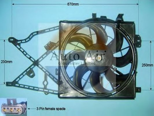 Электродвигатель, вентилятор радиатора AUTO AIR GLOUCESTER 05-1166