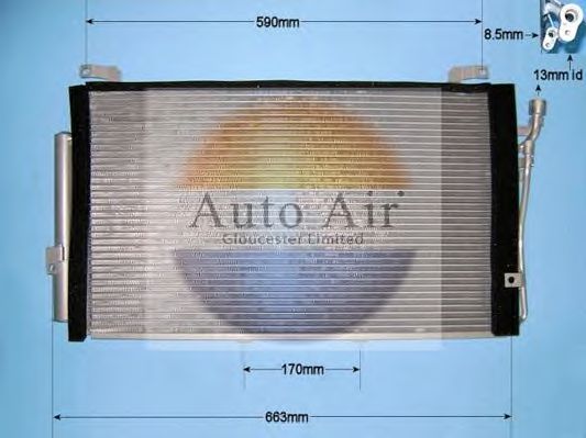 Конденсатор, кондиционер AUTO AIR GLOUCESTER 16-9761