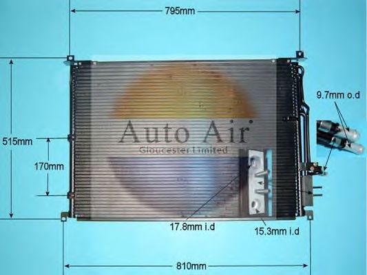 Конденсатор, кондиционер AUTO AIR GLOUCESTER 16-9798