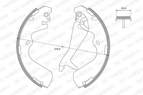 Комплект тормозных колодок WEEN 152-2028