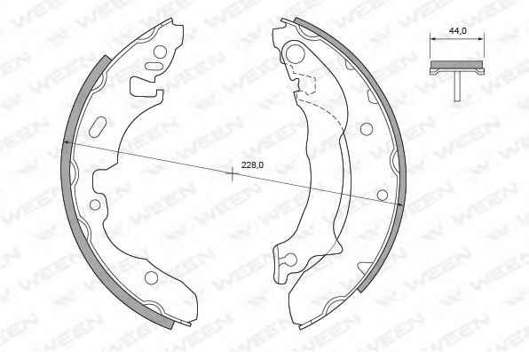 Комплект тормозных колодок WEEN 152-2043