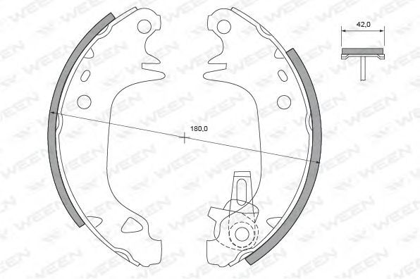 Комплект тормозных колодок WEEN 152-2107