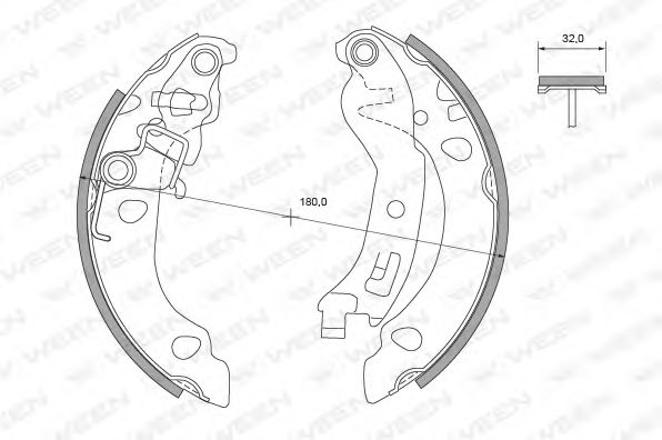 Комплект тормозных колодок WEEN 152-2130
