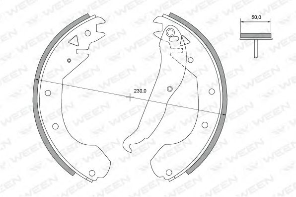 Комплект тормозных колодок WEEN 152-2206