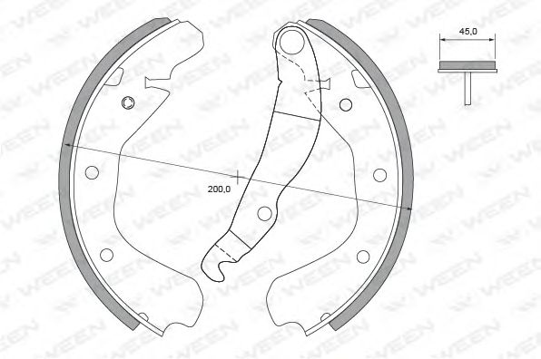 Комплект тормозных колодок WEEN 152-2207