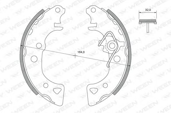Комплект тормозных колодок WEEN 152-2323