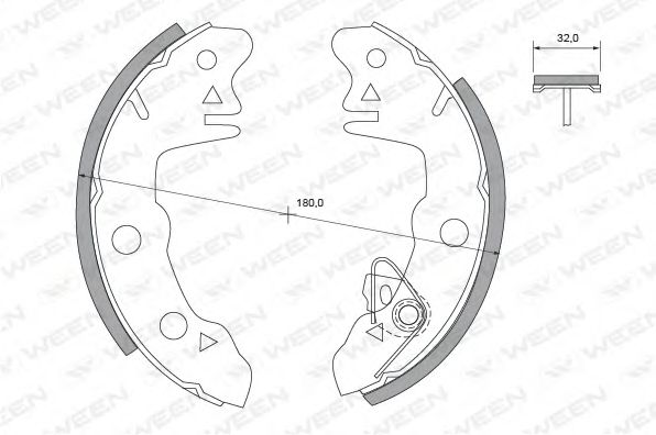 Комплект тормозных колодок QH Benelux 1142
