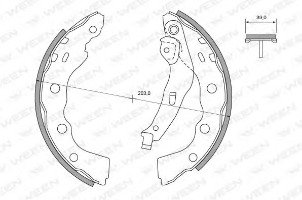Комплект тормозных колодок WEEN 152-2432