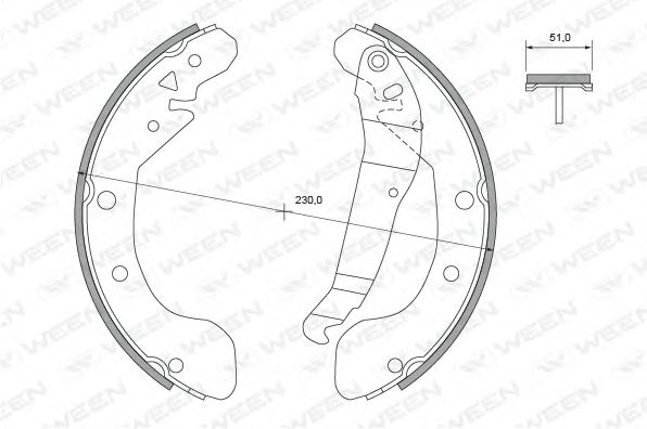 Комплект тормозных колодок WEEN 152-2457