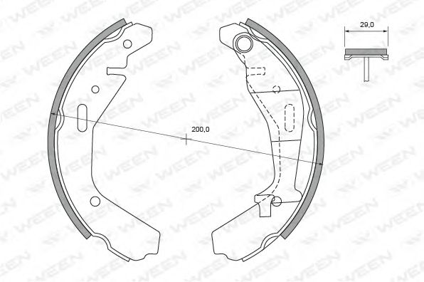 Комплект тормозных колодок WEEN 152-2488