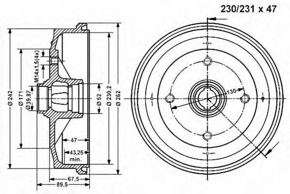 Тормозной барабан VEMA 800948