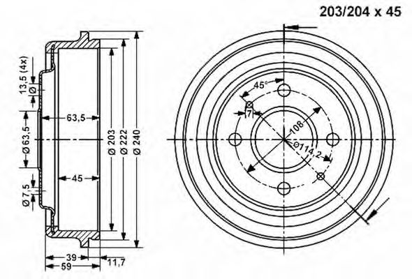 Тормозной барабан VEMA 801167