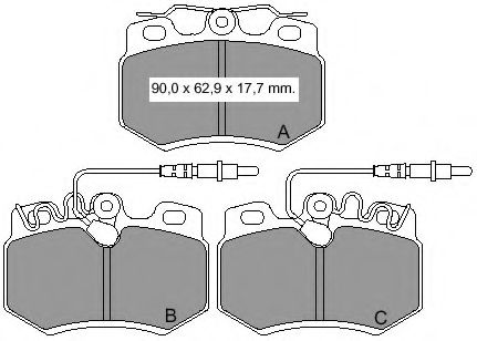 Комплект тормозных колодок, дисковый тормоз VEMA 832960