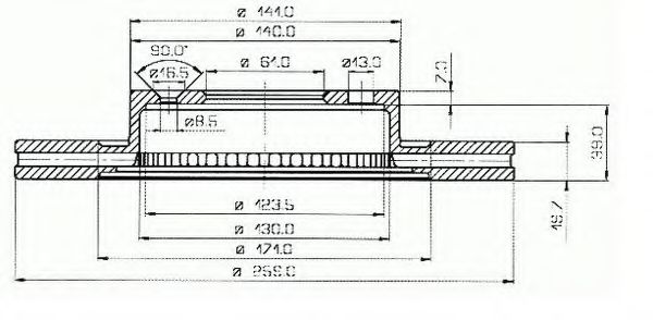 Тормозной диск VEMA 98065