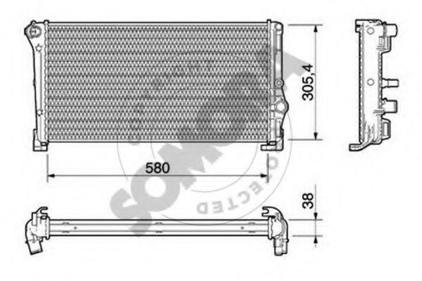 Радиатор, охлаждение двигателя SOMORA 081340C