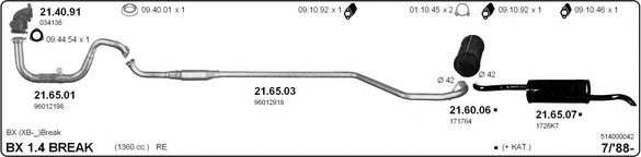 Система выпуска ОГ IMASAF 514000042