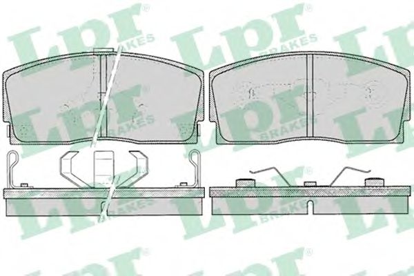 Комплект тормозных колодок, дисковый тормоз LPR 05P055