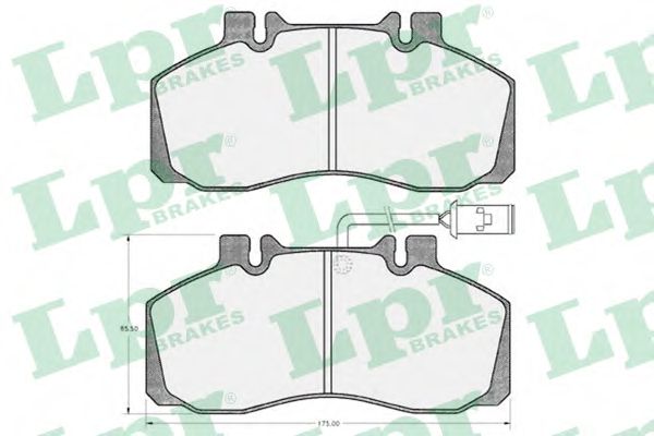 Комплект тормозных колодок, дисковый тормоз LPR 05P474