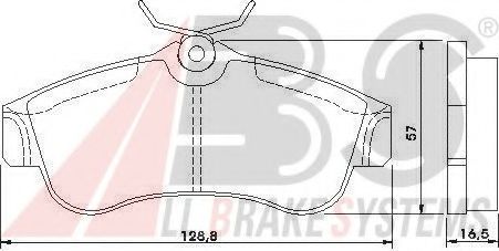 Комплект тормозных колодок, дисковый тормоз A.B.S. 36740 OE