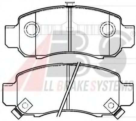 Комплект тормозных колодок, дисковый тормоз A.B.S. 37314