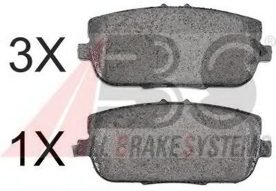 Комплект тормозных колодок, дисковый тормоз A.B.S. 37550 OE