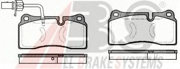 Комплект тормозных колодок, дисковый тормоз A.B.S. 37742
