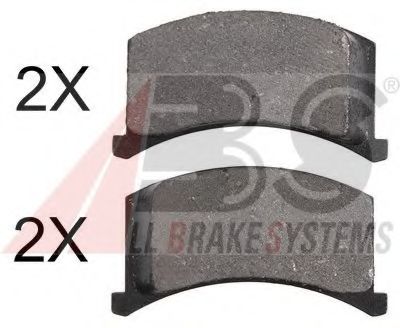 Комплект тормозных колодок, дисковый тормоз A.B.S. 37833