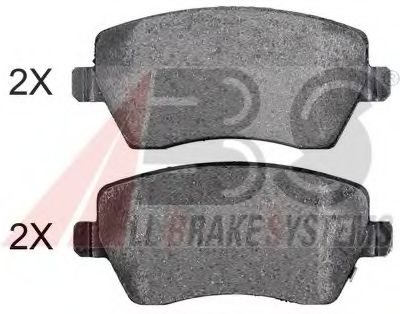 Комплект тормозных колодок, дисковый тормоз A.B.S. 37873 OE