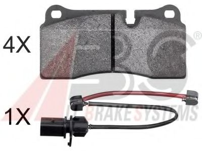 Комплект тормозных колодок, дисковый тормоз A.B.S. 37986